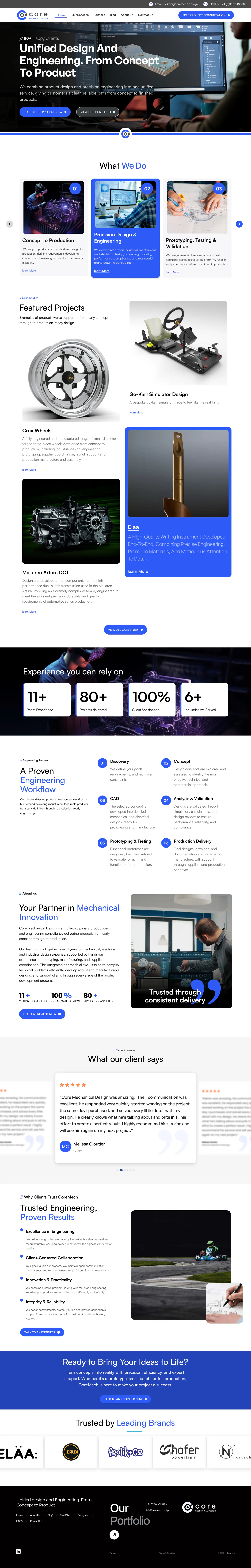 Core Mechanical Design Home page