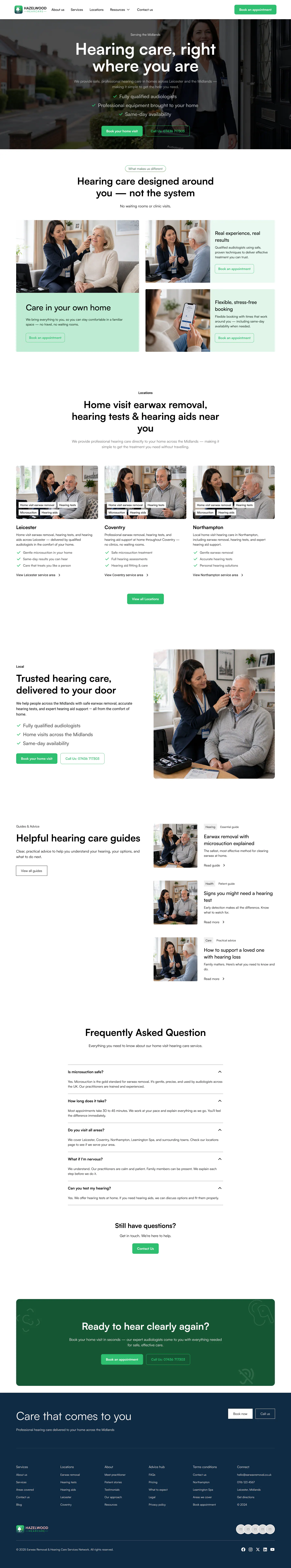 Hazelwood Hearcare Locations page