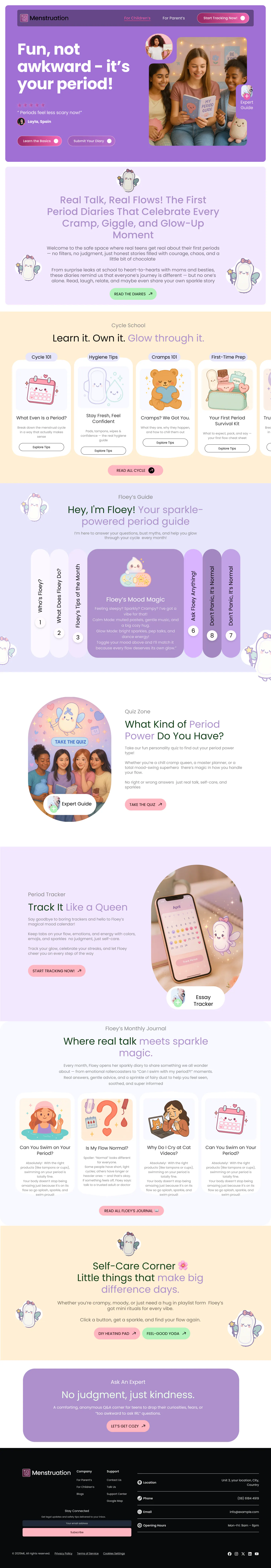 Menstruacion Children Home page
